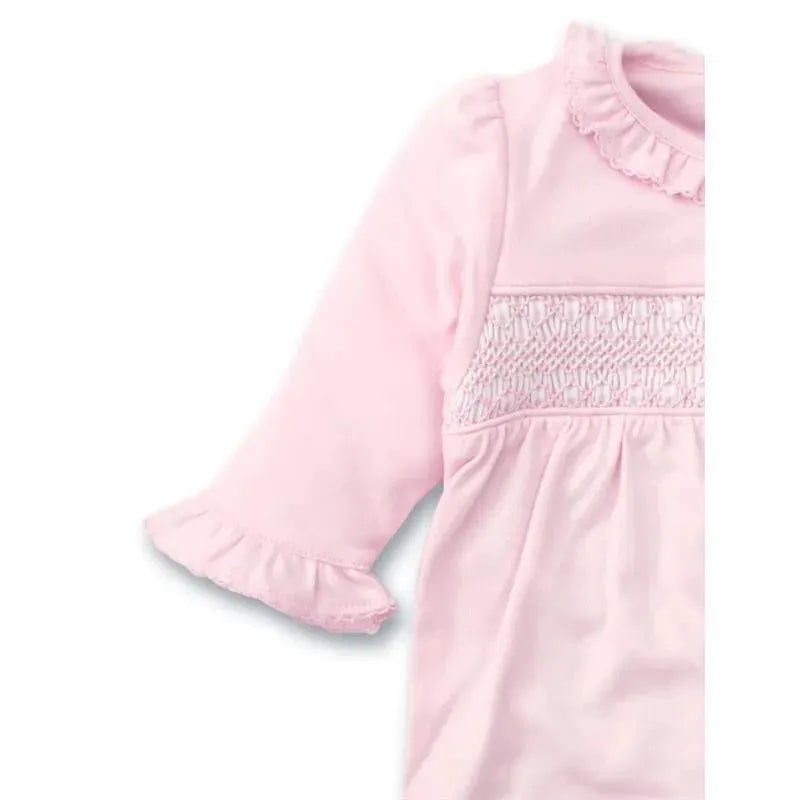 Kissy Kissy - Baby Girl Footie With Hand Smocked, Charmed Pink