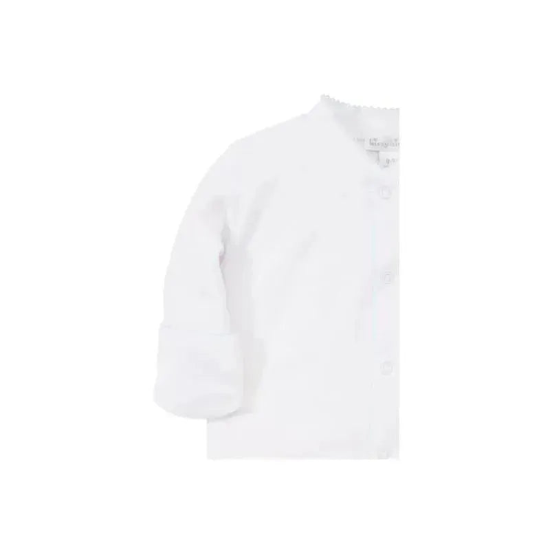 Kissy Kissy - Baby Boy Footie with Hand Smocking, White