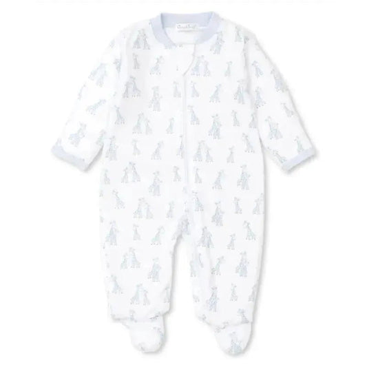 Kissy Kissy - Giraffe Grins Zip Footie, Blue
