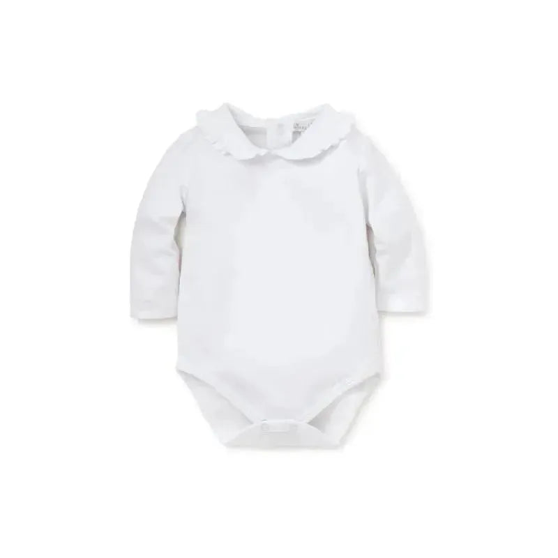 Kissy Kissy - Baby Girl Long Sleeve Bodysuit With Ruffle Collar, White