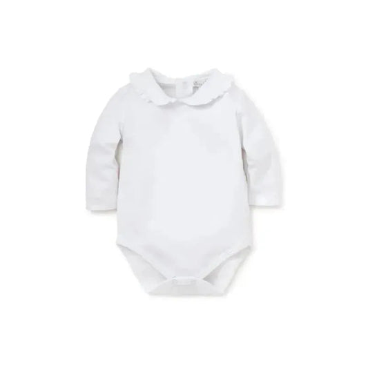 Kissy Kissy - Baby Girl Long Sleeve Bodysuit With Ruffle Collar, White