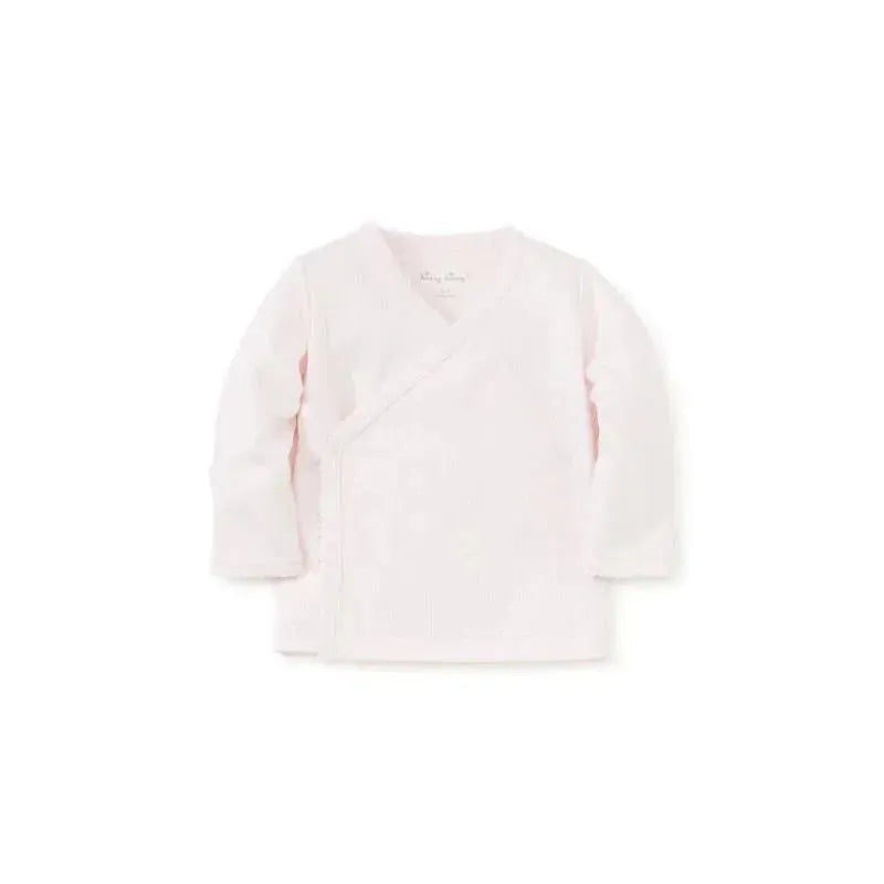 Kissy Kissy Pointelle Long Sleeve Cross Tee, Pink