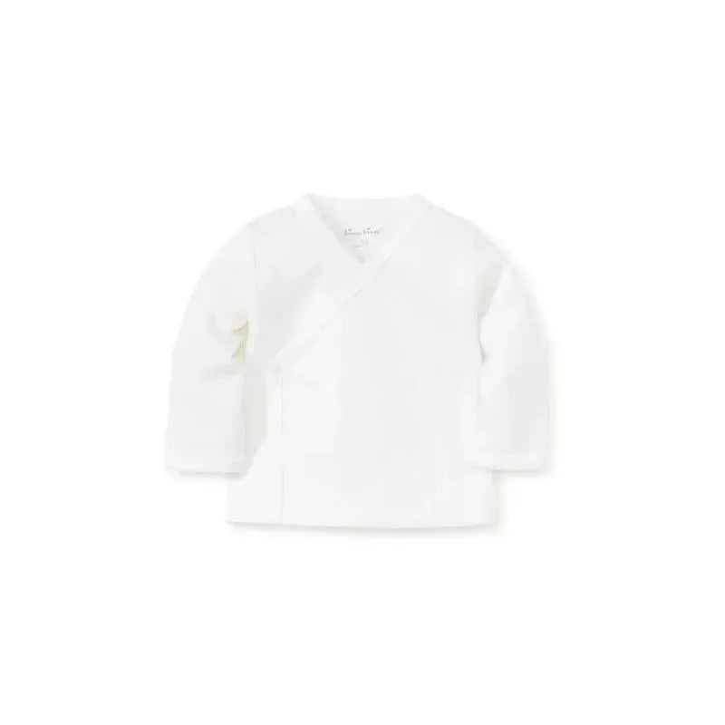 Kissy Kissy - Baby Neutral Pointelle Long Sleeve Cross Tee, White