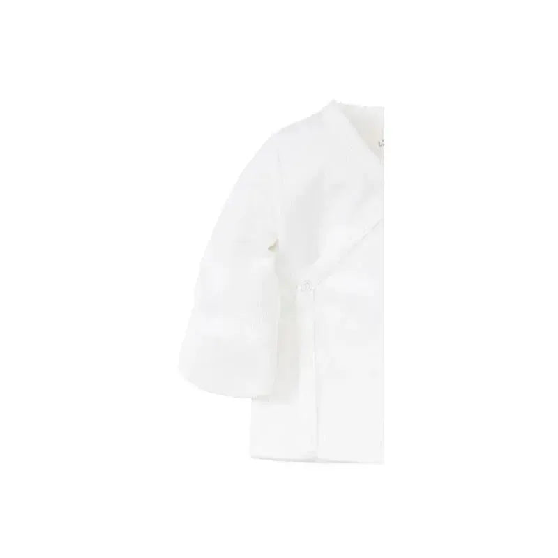 Kissy Kissy - Baby Neutral Pointelle Long Sleeve Cross Tee, White