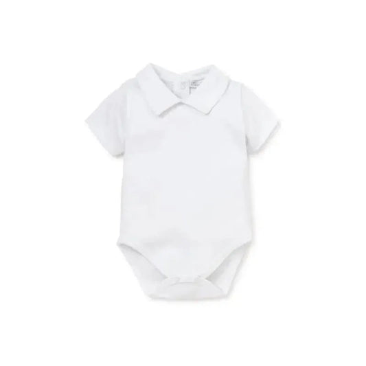 Kissy Kissy - Baby Short Sleeve Bodysuit With Collar, White