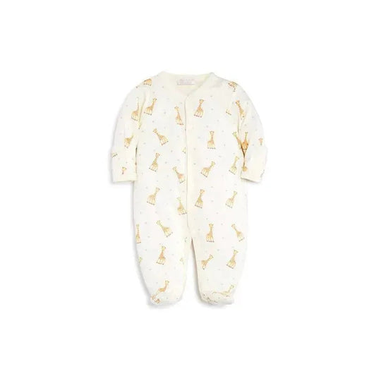Kissy Kissy - Sophie La Girafe Print Footie, Ecru
