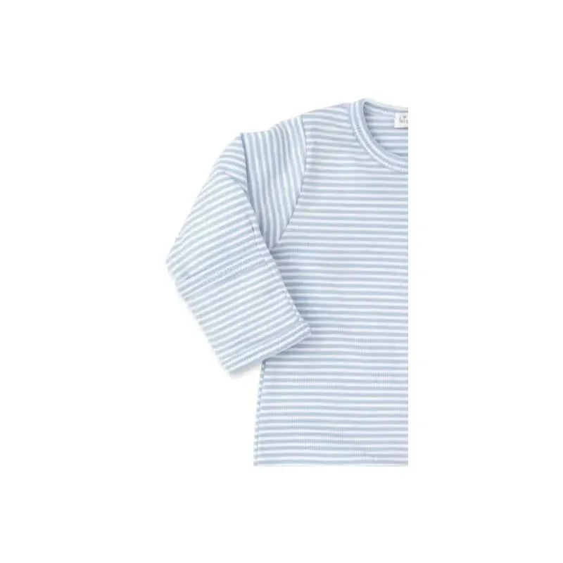 Kissy Kissy - Baby Blue Stripe Footie With Zip, Light Blue