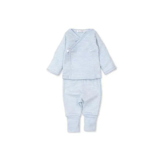 Kissy Kissy - Baby Boy Footed Pant Set, Light Blue