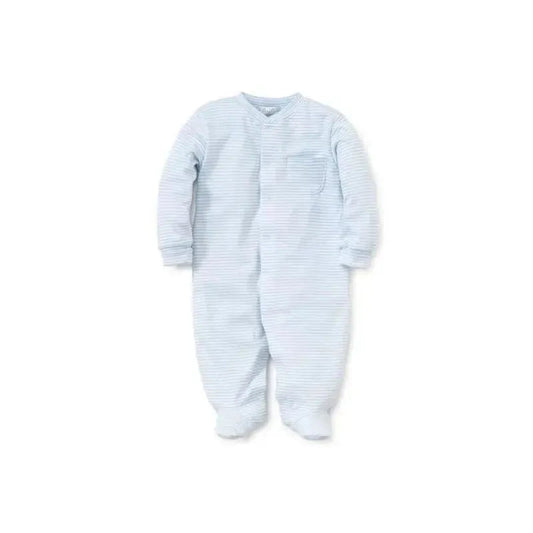 Kissy Kissy - Baby Boy Stripes Footie, Light Blue