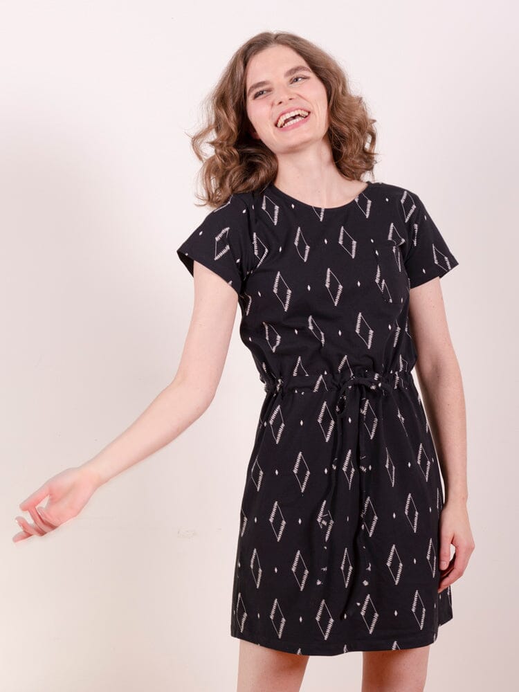 Abby Diamond Vine Drawstring Dress