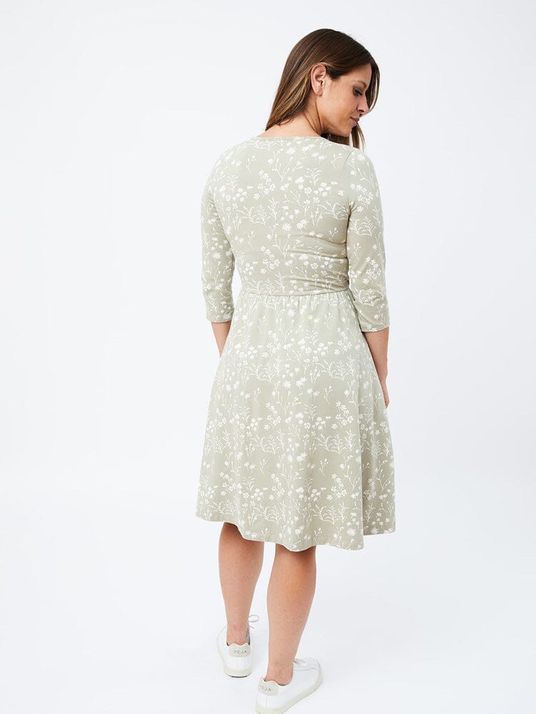 Callie Field Taupe Long Sleeve Wrap Dress