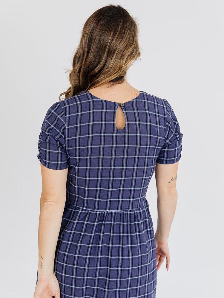 Kavita Dress - Indigo Plaid