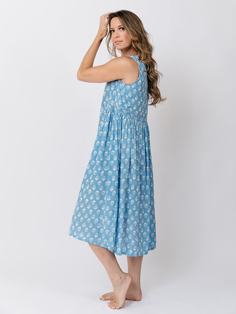 Melody Cornflower Blossom Midi Dress