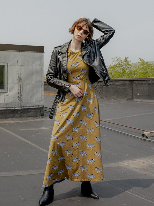 Mata Traders Mumbai Maxi Dress Zebra Green Dresses Mata Traders