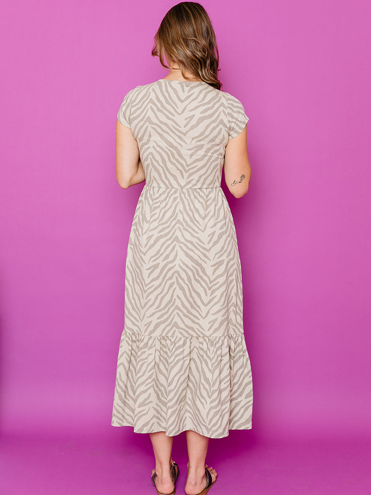 Randi Savanna Stripe Midi Dress
