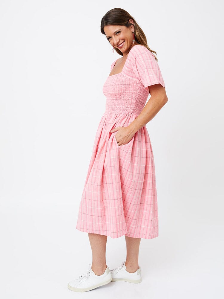 Teddy Dress - Pink Plaid