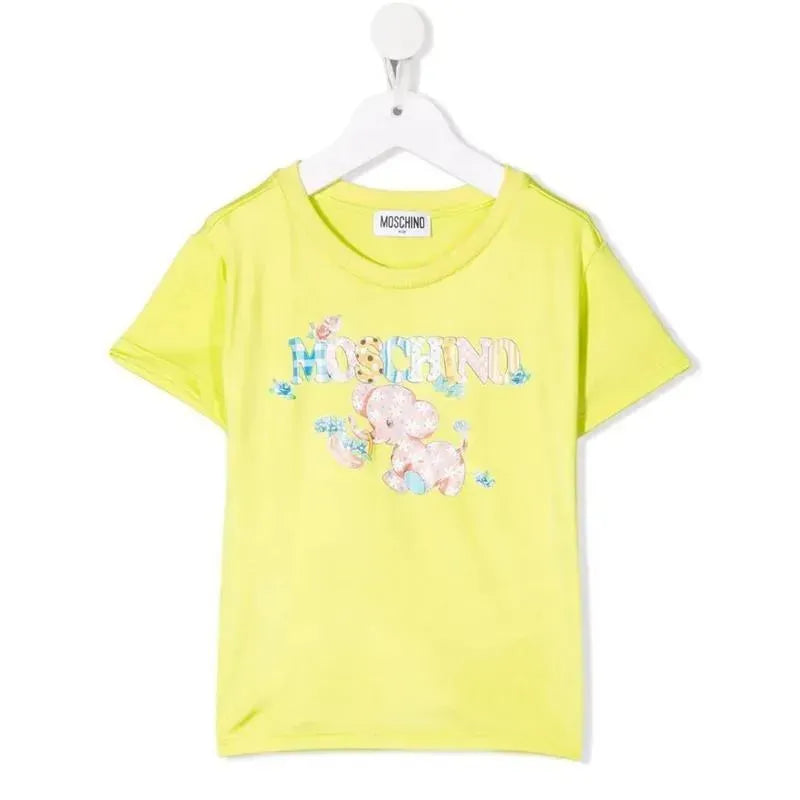 Moschino Baby - Girl Dress With Elephant, Lime Green