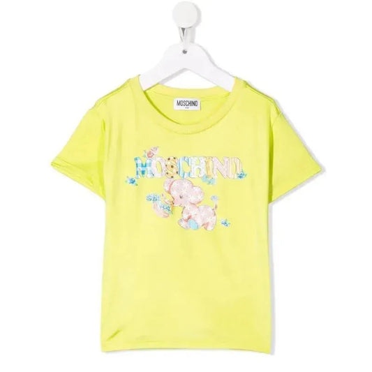 Moschino Baby - Girl Dress With Elephant, Lime Green
