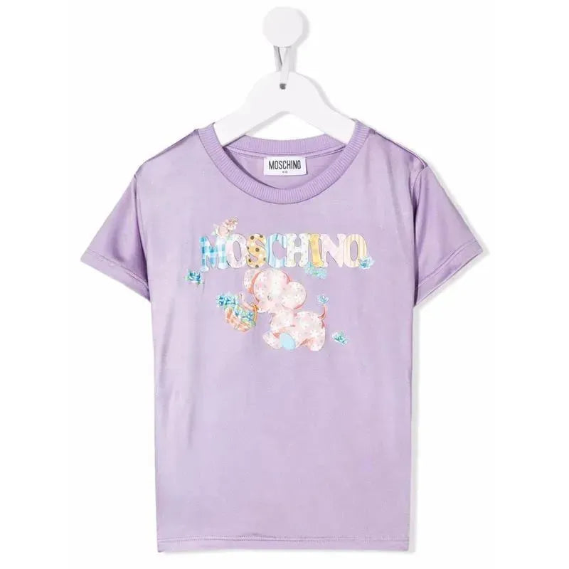 Moschino Baby - Girl T-Shirt With Elephant, Lilac
