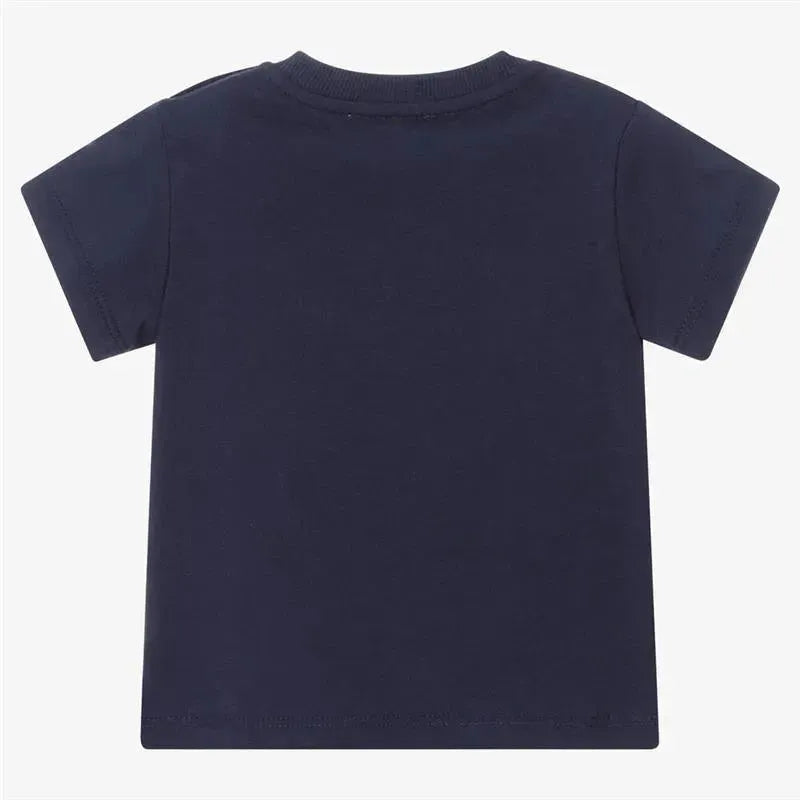 Moschino Baby - Short-Sleeved T-Shirt With Front Graphic Print, Blue Navy