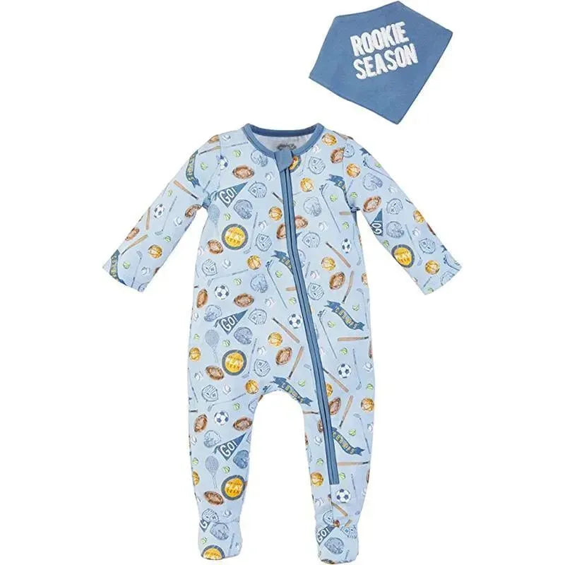 Mud Pie - Baby Boy Sports Sleeper And Bib