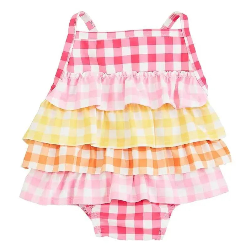Mud Pie - Baby Girl Gingham Ruffle Swimsuit