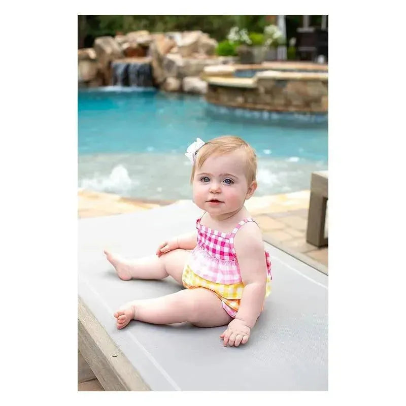 Mud Pie - Baby Girl Gingham Ruffle Swimsuit