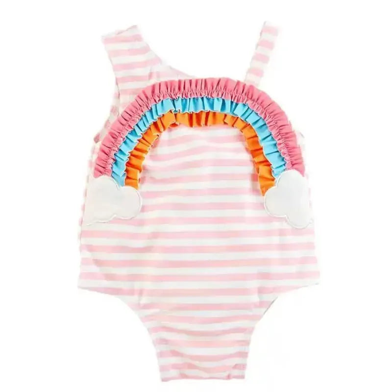 Mud Pie - Baby Girl Rainbow Applique Swimsuit