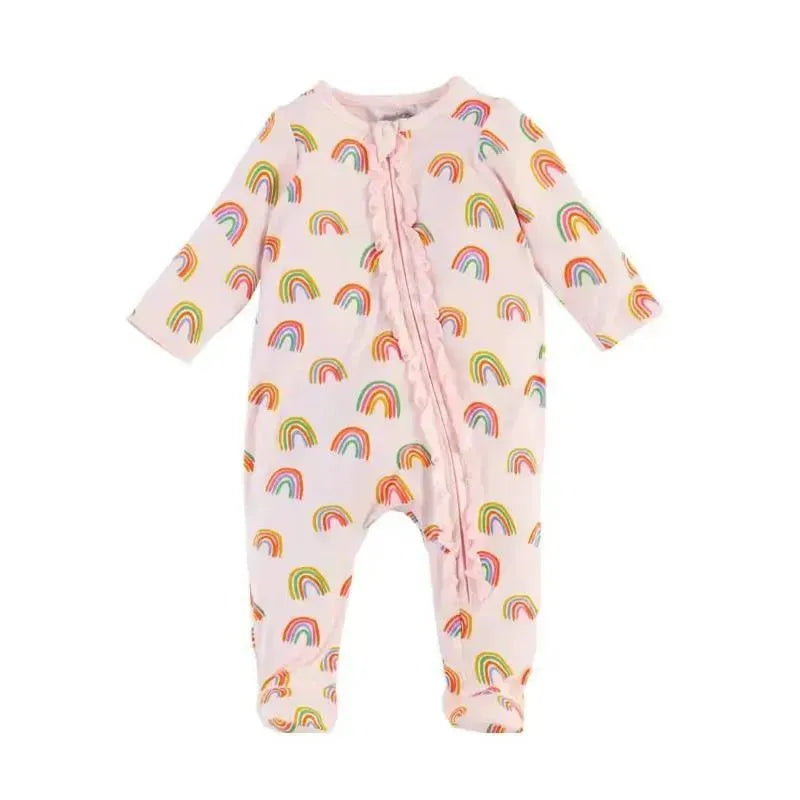 Mud Pie - Baby Girl Rainbow Sleeper, Pink