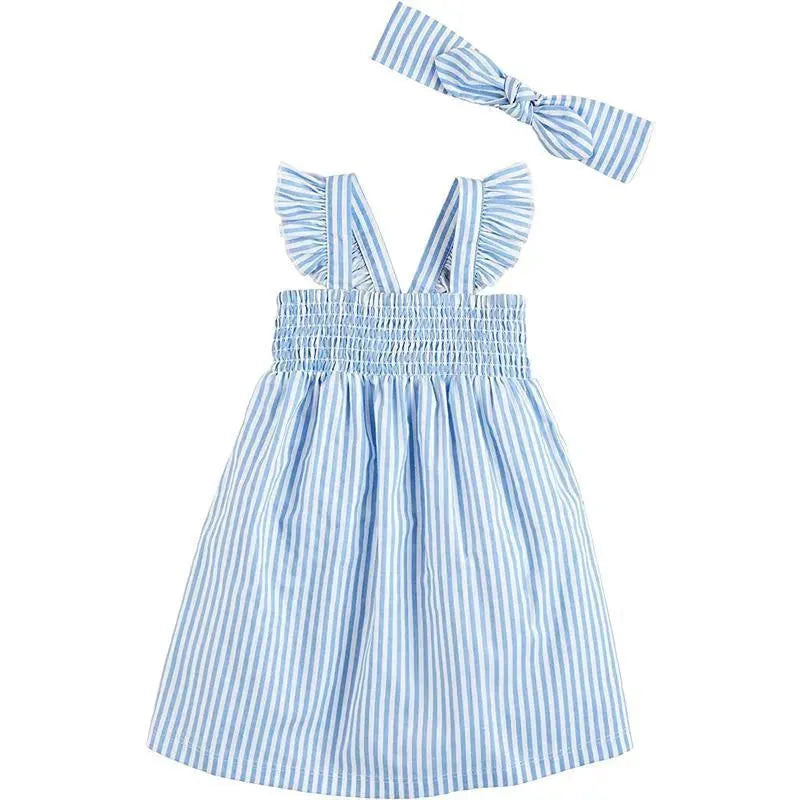 Mud Pie - Baby Girl Smocked Sundress & Headband Set
