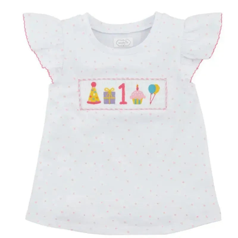 Mud Pie - Birthday Girl Smocked One Tunic 12-18M