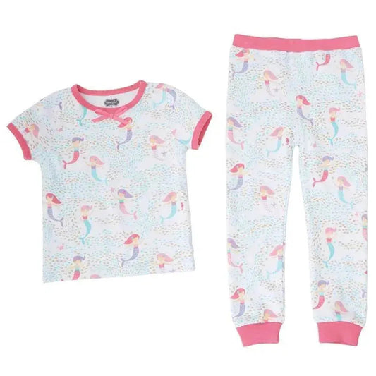 Mud Pie Mermaid Print Two-Piece Pajama Set