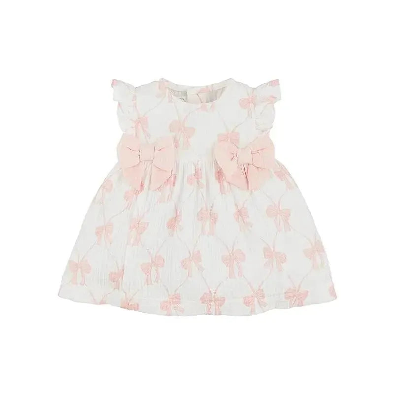 Mud Pie - Pink Bow Baby Dress