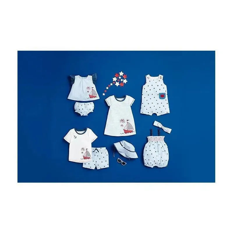 Mud Pie - Printed Seersucker Baby Romper