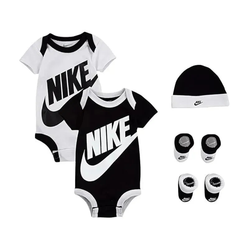 Nike Baby - 5Pk Short Sleeve Bodysuits, Hat & Booties
