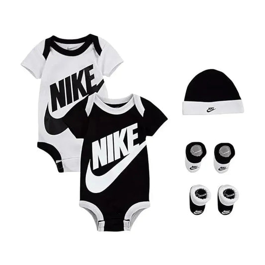 Nike Baby - 5Pk Short Sleeve Bodysuits, Hat & Booties