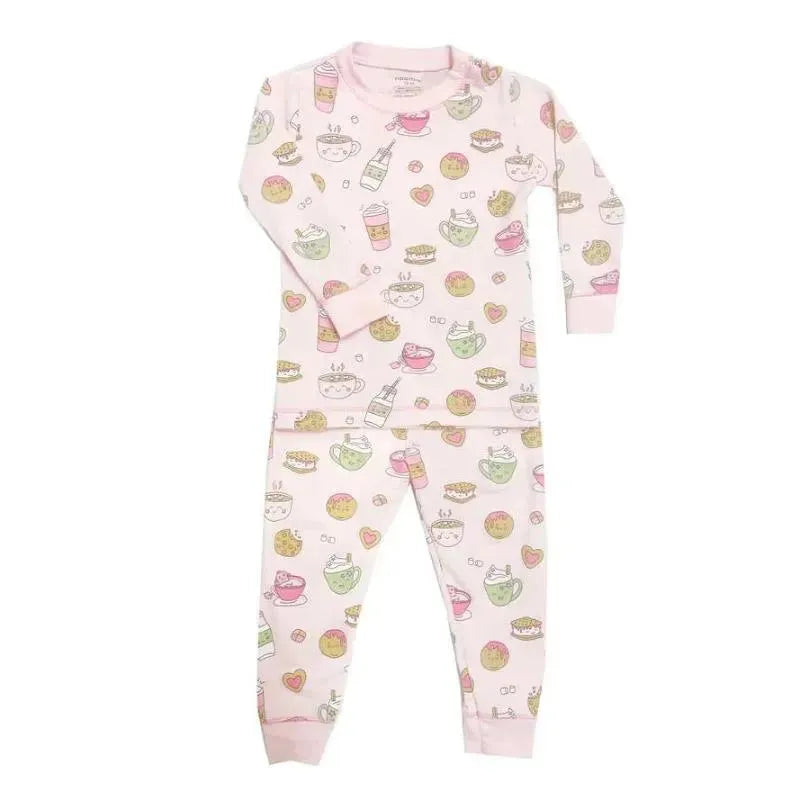 Noomie - 2Pk Baby Girl Pijama Set, Milk & Cookies