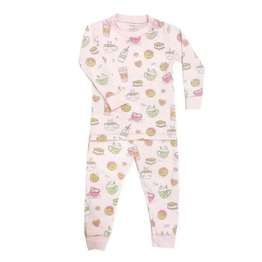 Noomie - 2Pk Baby Girl Pijama Set, Milk & Cookies