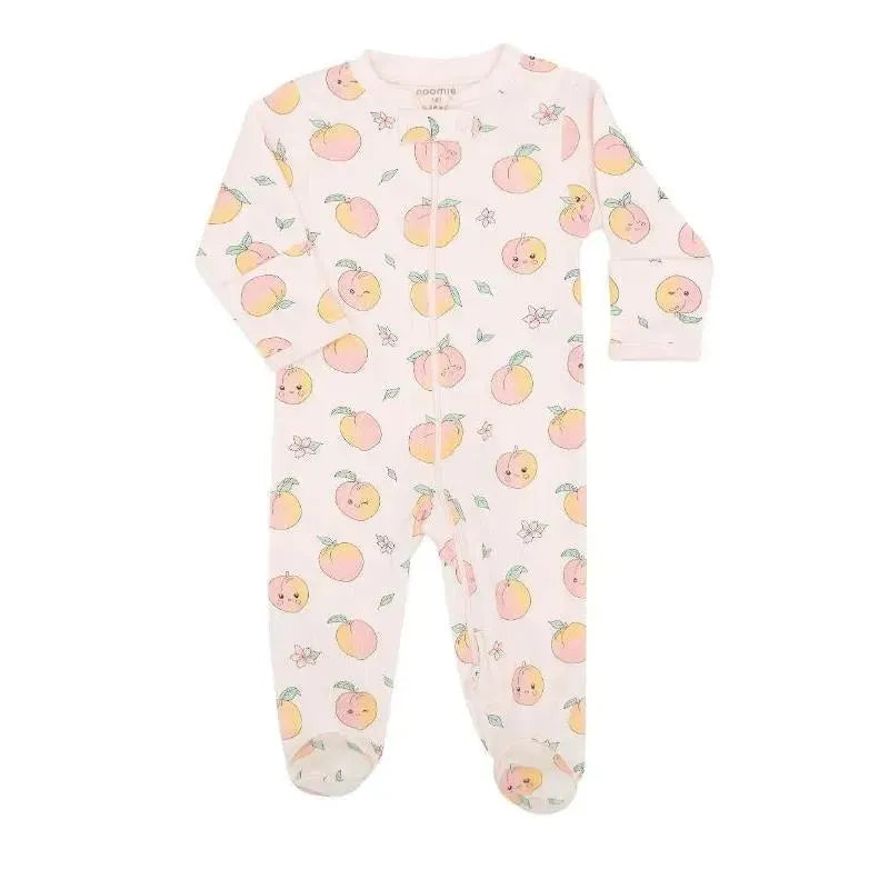 Noomie - Baby Girl Zipper Footie Peaches