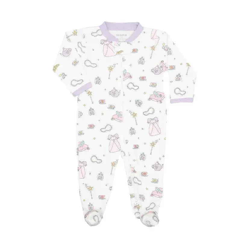 Noomie - Baby Girl Zipper Footie Princess