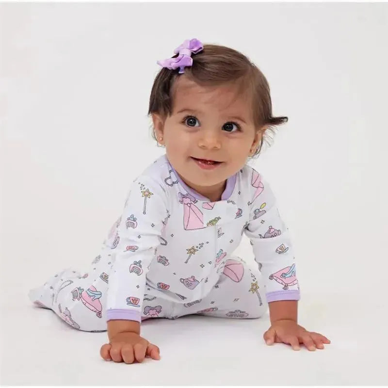 Noomie - Baby Girl Zipper Footie Princess