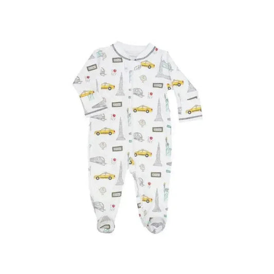 Noomie - Baby Neutral Zipper Footie New York