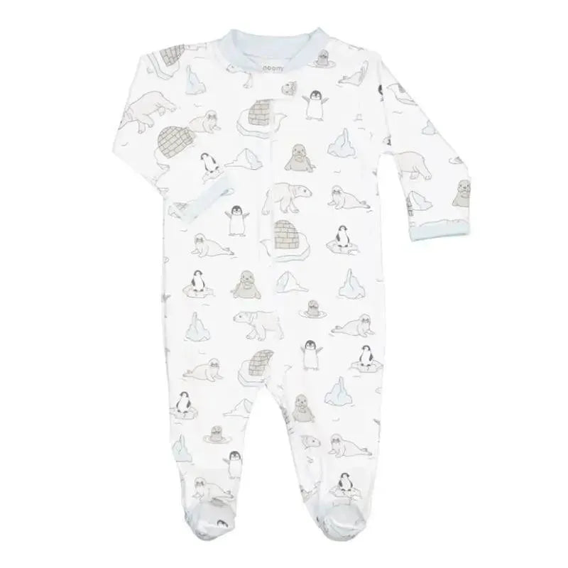Noomie - Baby Unisex Zipper Footie Arctic