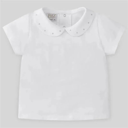 Paz Rodriguez - Baby Boy Knit T-Shirt Confort V22, White