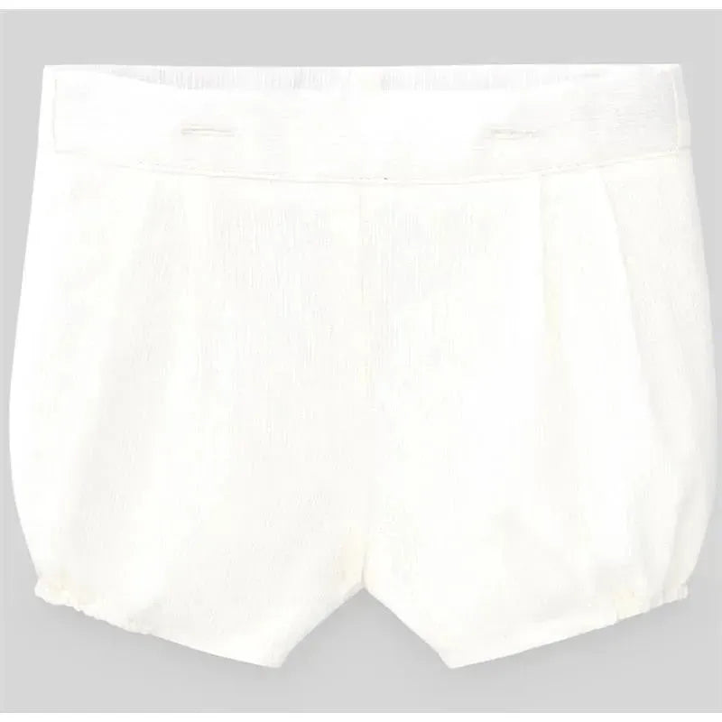 Paz Rodriguez - Baby Boy Woven Newborn Short Dulzura, Cream