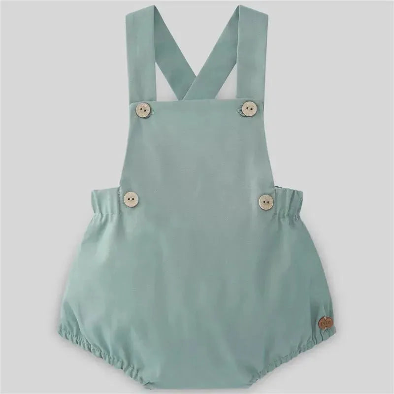 Paz Rodriguez - Baby Boy Woven Romper Prado, Green Lake