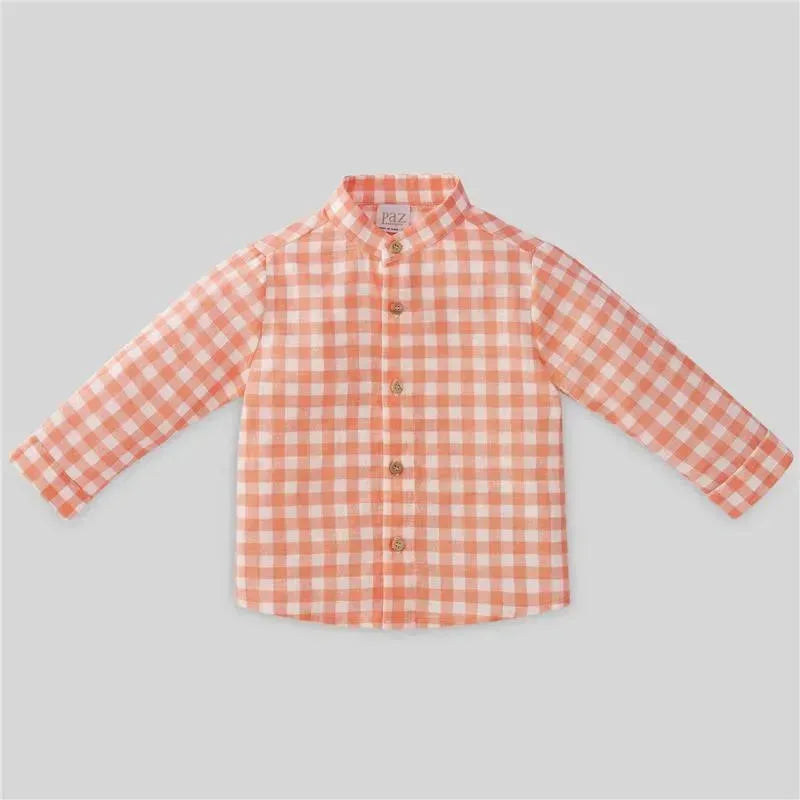 Paz Rodriguez - Baby Boy Woven Shirt Frutas, Tangerine
