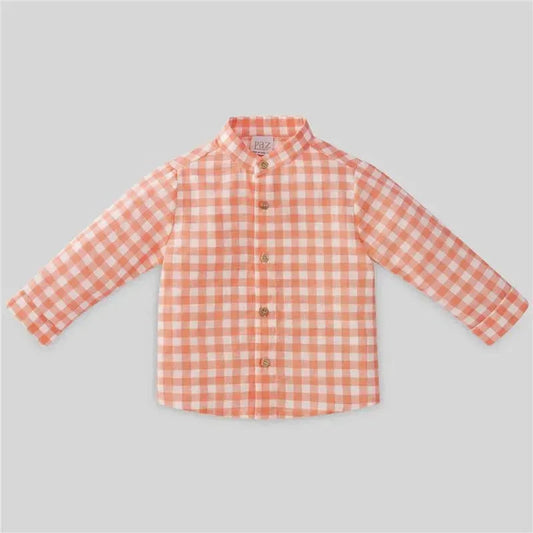 Paz Rodriguez - Baby Boy Woven Shirt Frutas, Tangerine
