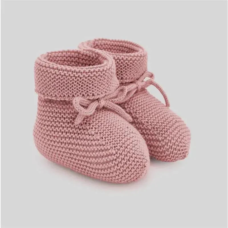 Paz Rodriguez - Baby Knit Booties Esencial, Chalk Pink
