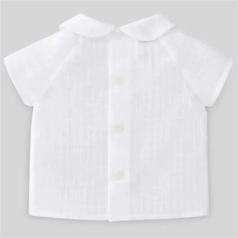 Paz Rodriguez - Baby Unisex Woven Shirt Merlo, White
